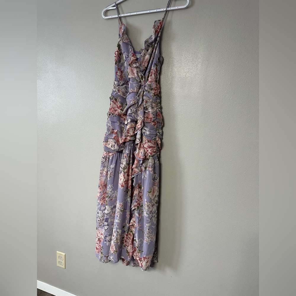 Free People ASTR The Label Kiana Floral Ruched Midi Dress Size XS - Picture 7 of 12